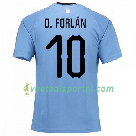 Uruguay D.Forlan 10 Thuis Shirt WK voetbal 2018